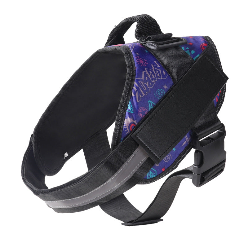 Reflective Adjustable Dog Harness with 3 Leash Clips – Padded for Walking &amp; Training