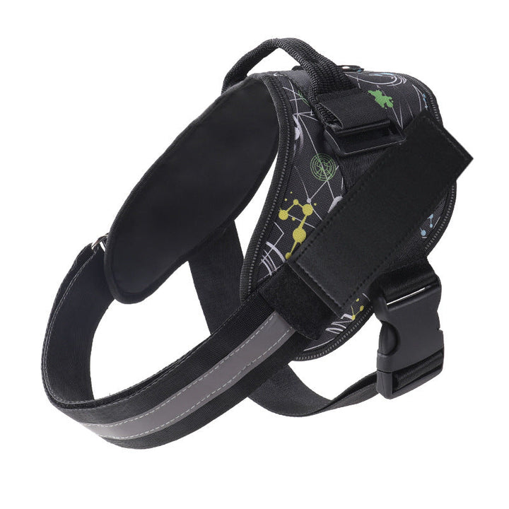 Reflective Adjustable Dog Harness with 3 Leash Clips – Padded for Walking &amp; Training