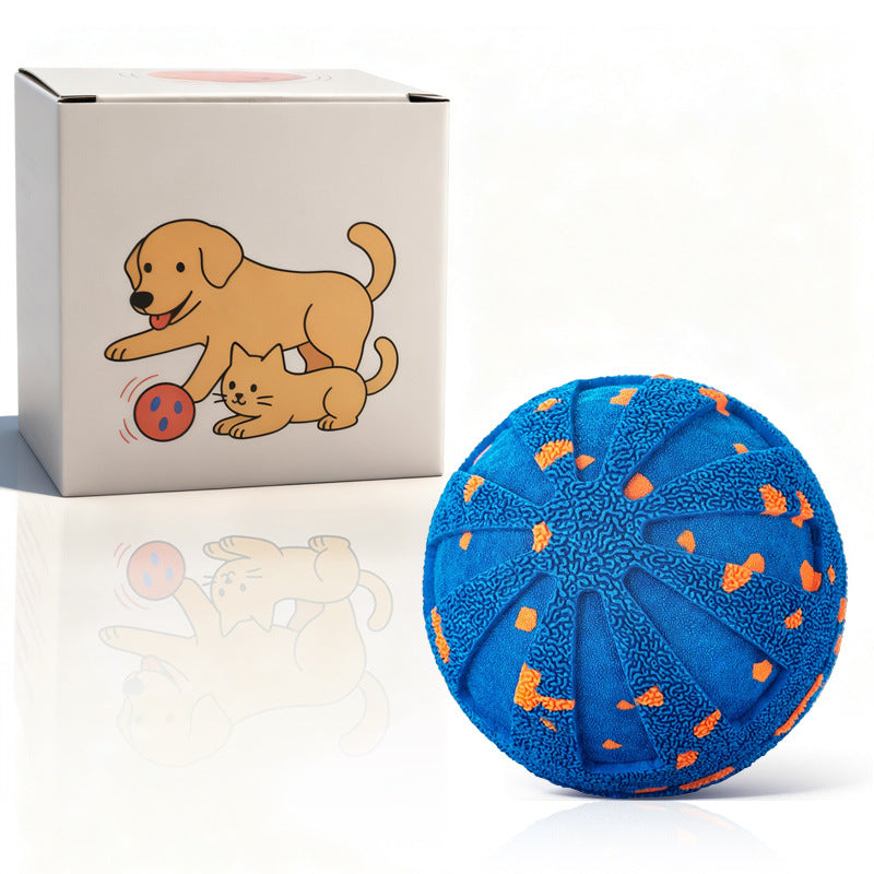 Interactive Rechargeable Dog Ball – Smart Rolling &amp; Dental Chew Toy