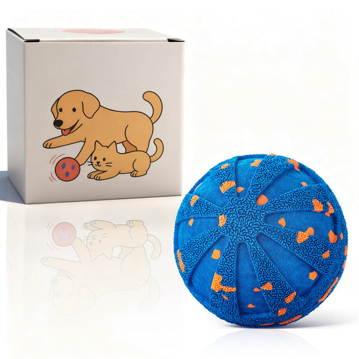 Interactive Rechargeable Dog Ball – Smart Rolling &amp; Dental Chew Toy