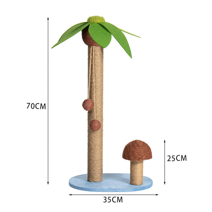 Sisal Cat Palm &amp; Mushroom Scratching Post