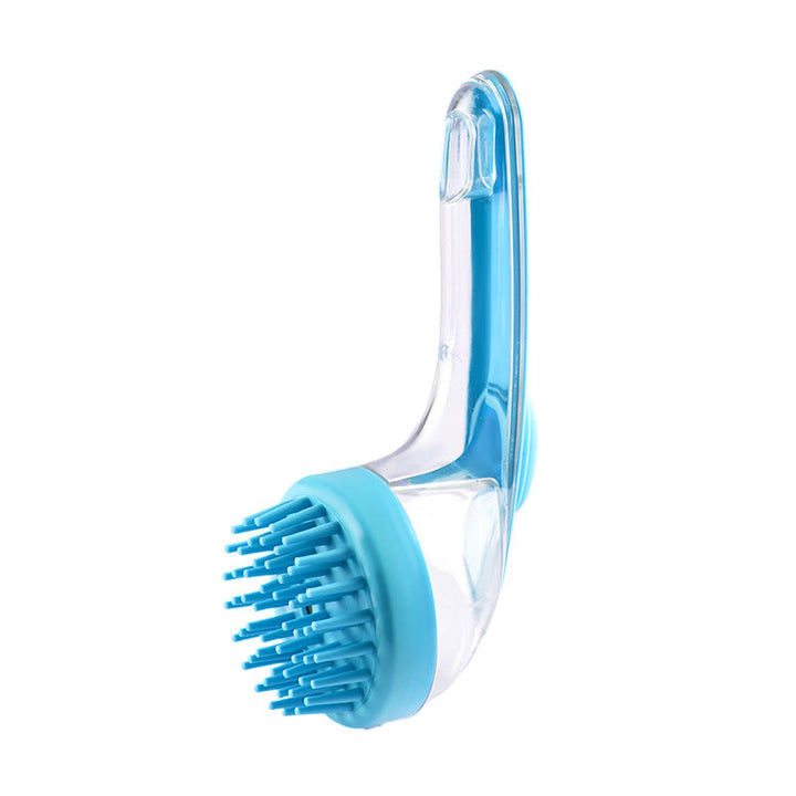 2-in-1 Silicone Pet Bath &amp; Massage Brush with Shampoo Dispenser