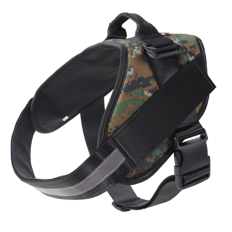 Reflective Adjustable Dog Harness with 3 Leash Clips – Padded for Walking &amp; Training