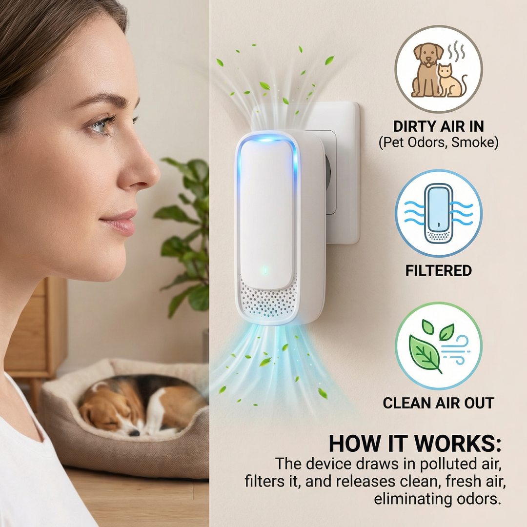 Portable Air Purifier &amp; Odour Eliminator – Ideal for Pet Homes