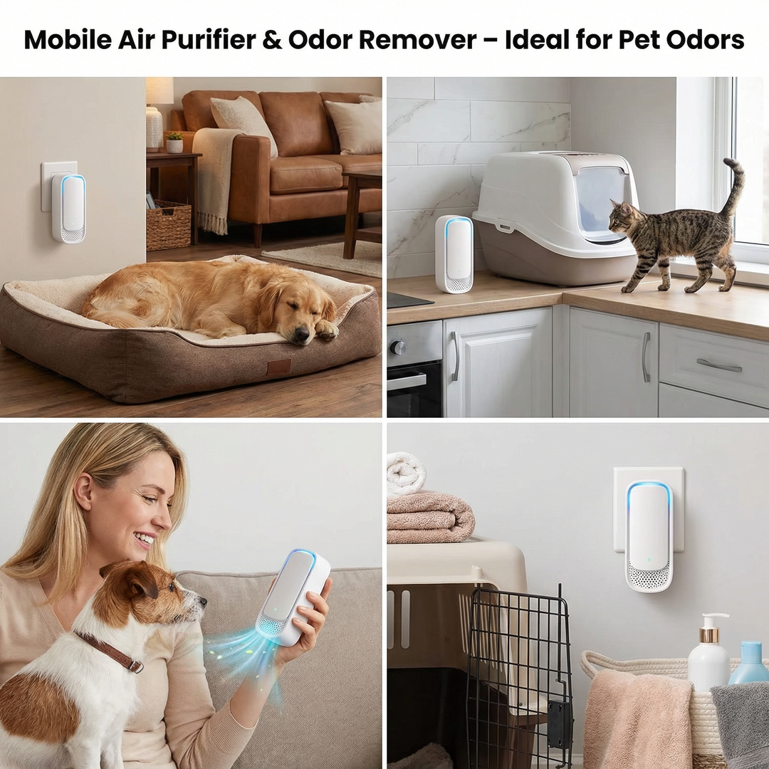 Portable Air Purifier &amp; Odour Eliminator – Ideal for Pet Homes