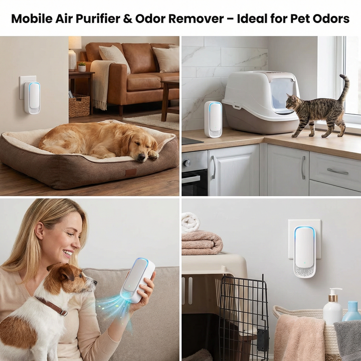 Portable Air Purifier &amp; Odour Eliminator – Ideal for Pet Homes