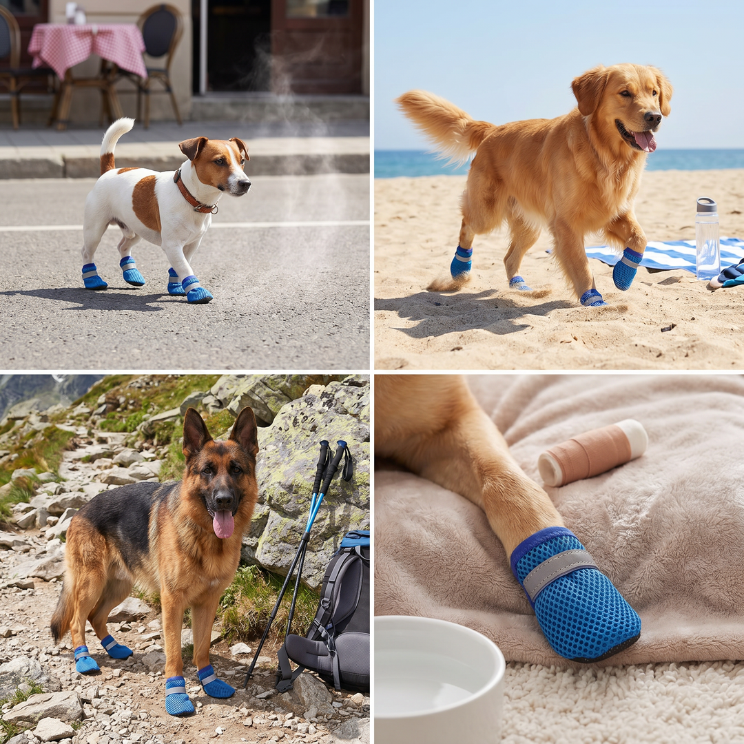 Breathable Mesh Dog Shoes for Hot Days – Soft Sole for Small &amp; Large Dogs