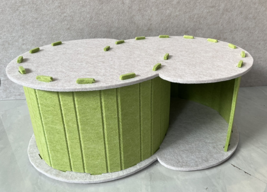 2-in-1 Interactive Play Cat Bed &amp; Scratcher Hideaway