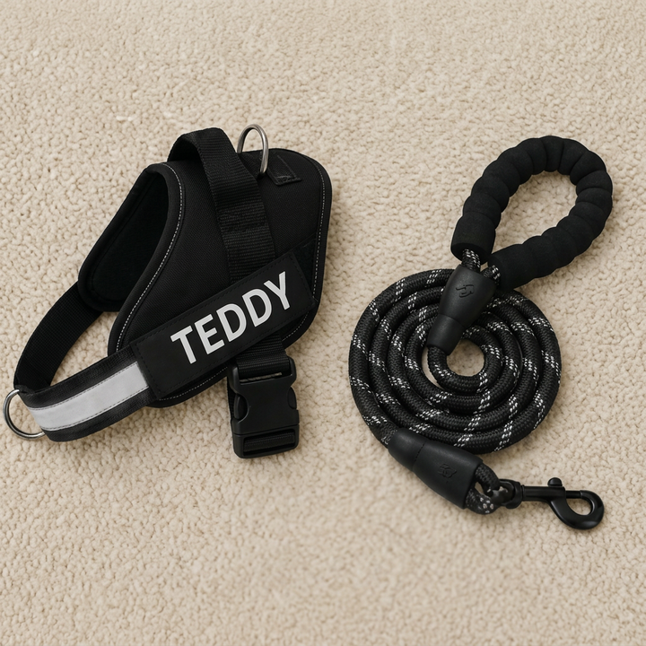 Personalized No-Pull Dog Harness with Front D-Ring – Designed for Neck &amp; Shoulder Relief