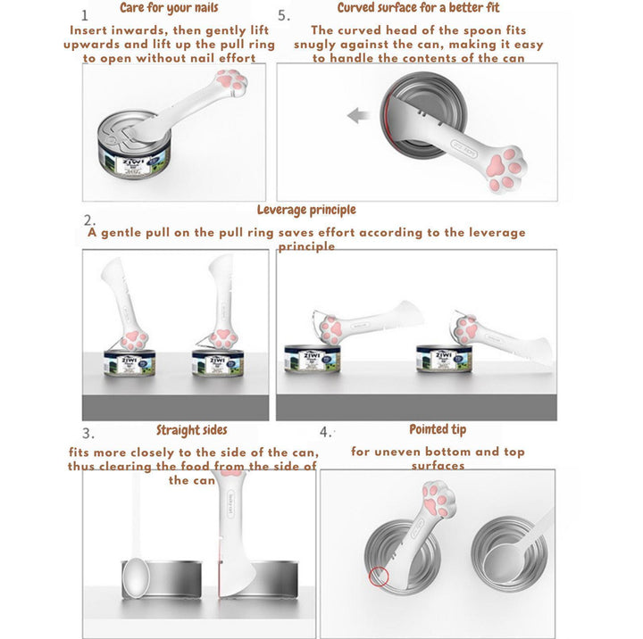 Cat Claw Silicone Spoon and Lid for Pet Cans（Sold Separately)