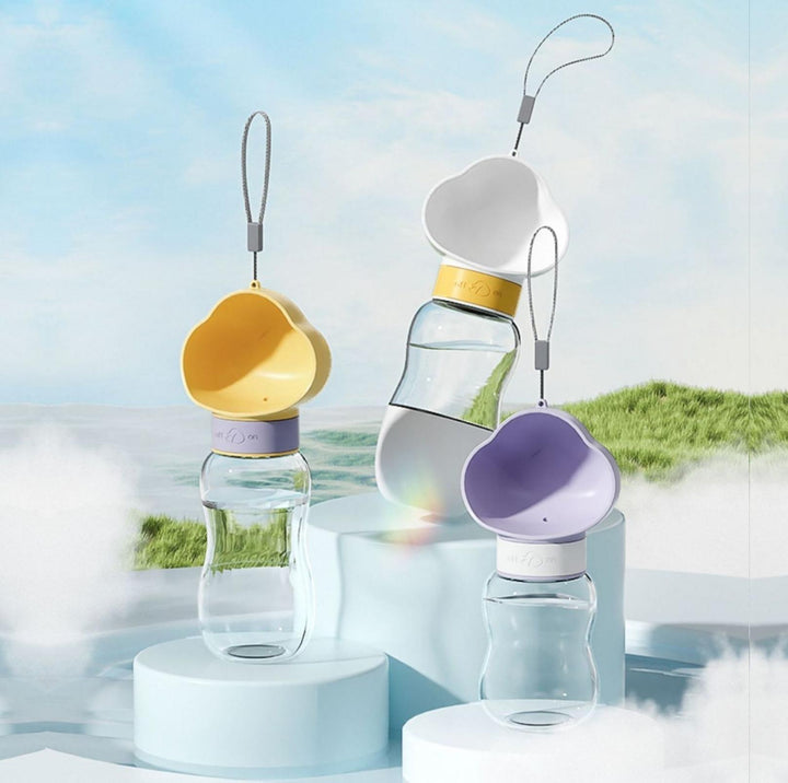 Cloud Style 2 In 1 Portable Pet Water Bottle And Food Feeder