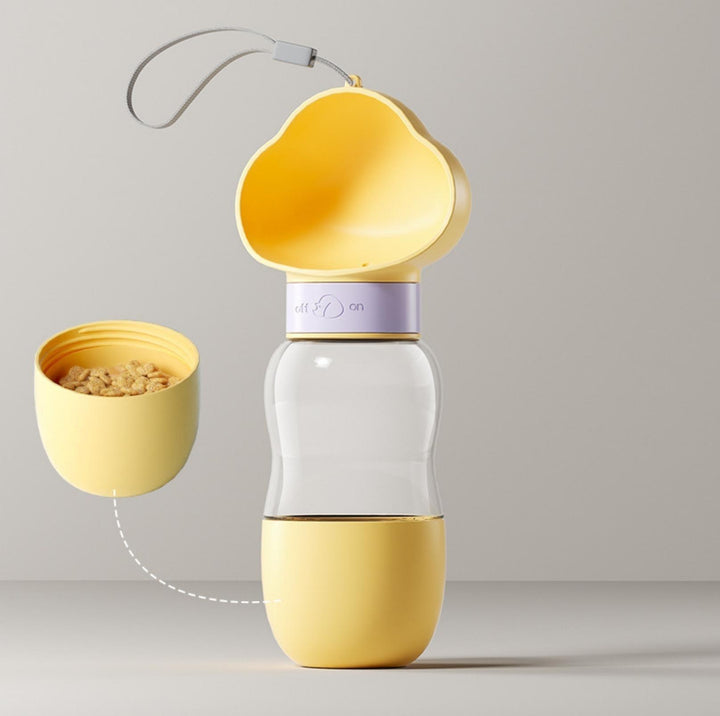 Cloud Style 2 In 1 Portable Pet Water Bottle And Food Feeder