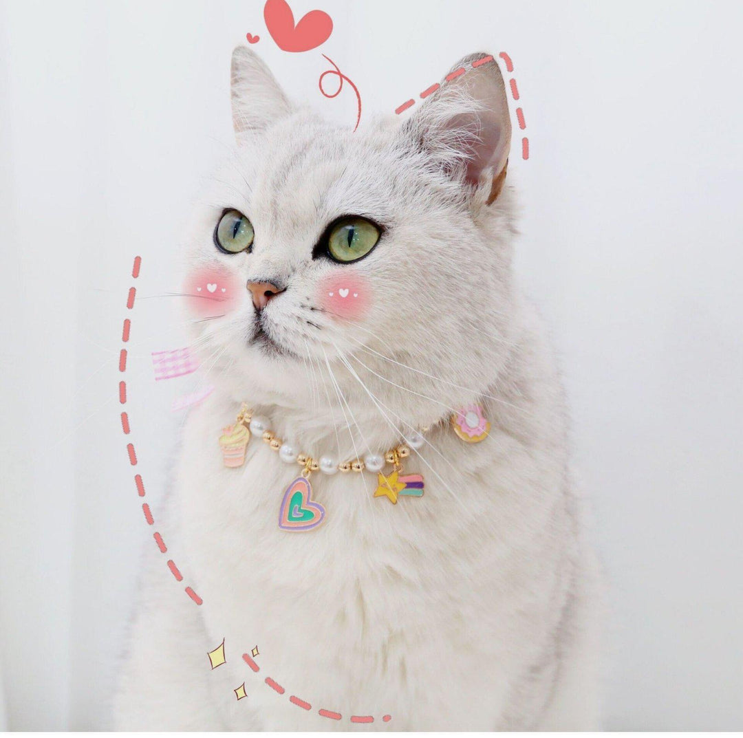 Cute Adjustable Ice-cream Strawberry &amp; Duck Pet Necklace