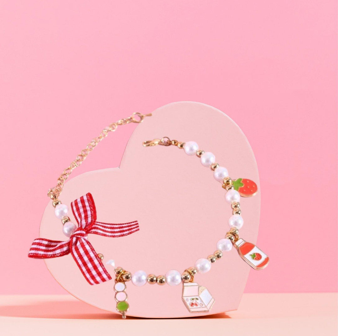 Cute Adjustable Ice-cream Strawberry &amp; Duck Pet Necklace