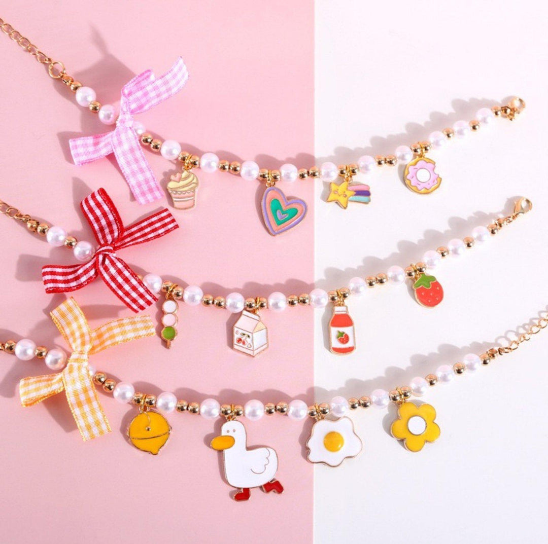 Cute Adjustable Ice-cream Strawberry &amp; Duck Pet Necklace