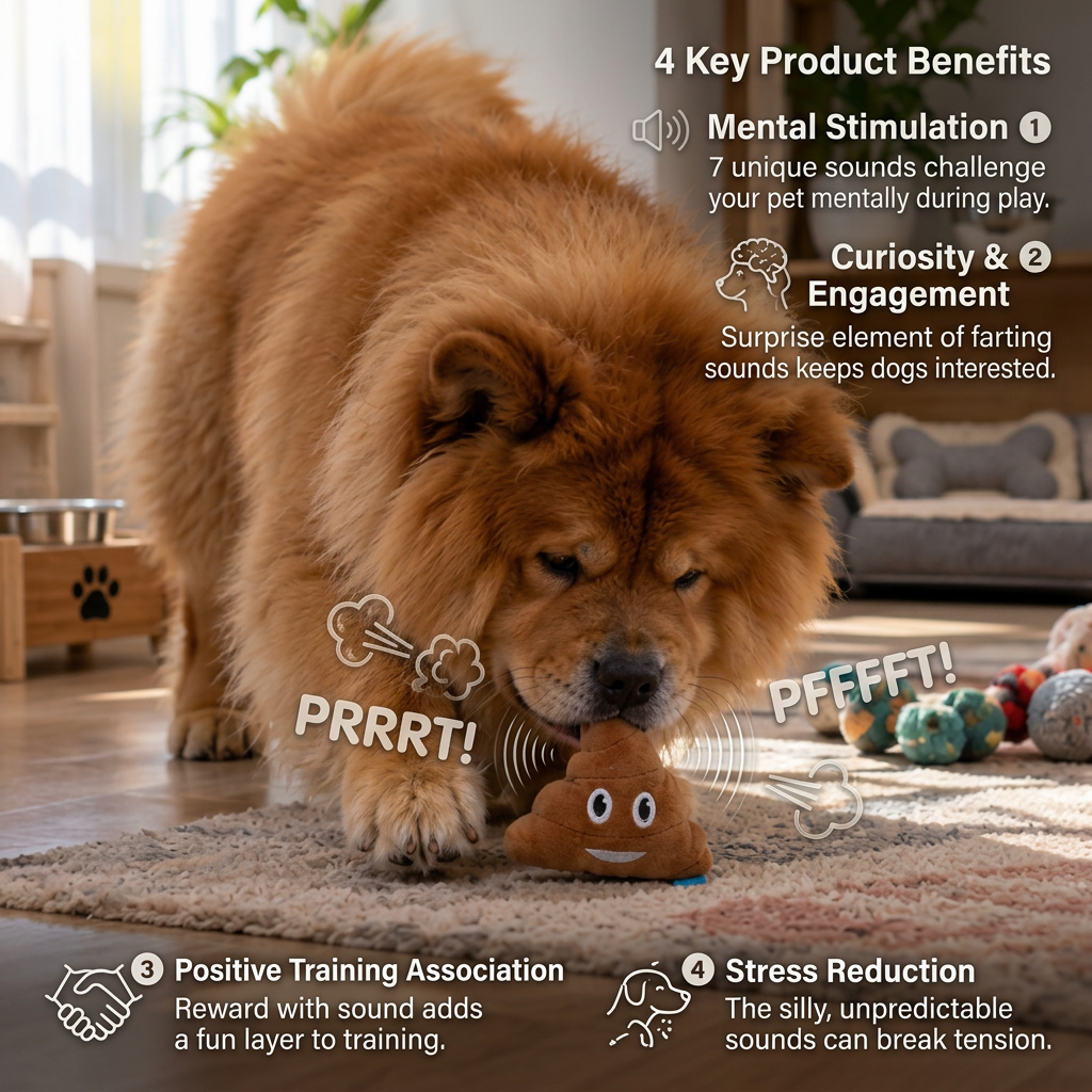 Farting Plush Dog Toy with 7 Funny Sounds