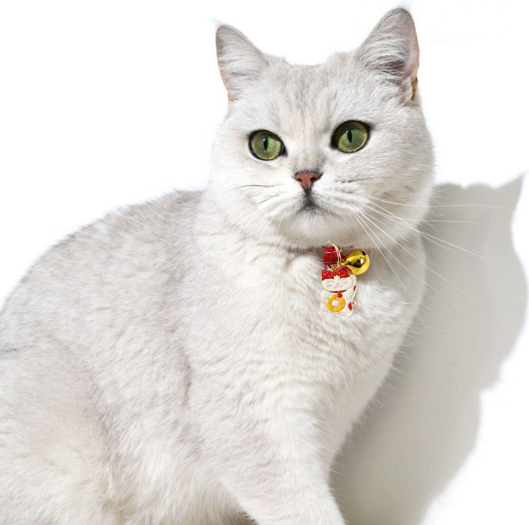 Fortune Cat Bell Pet Adjustable Collar