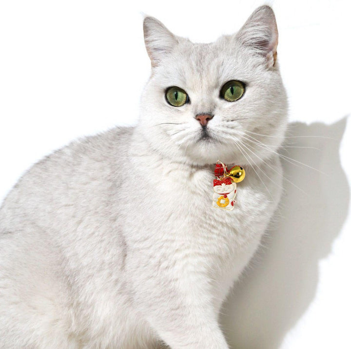 Fortune Cat Bell Pet Adjustable Collar