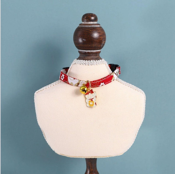 Fortune Cat Bell Pet Adjustable Collar