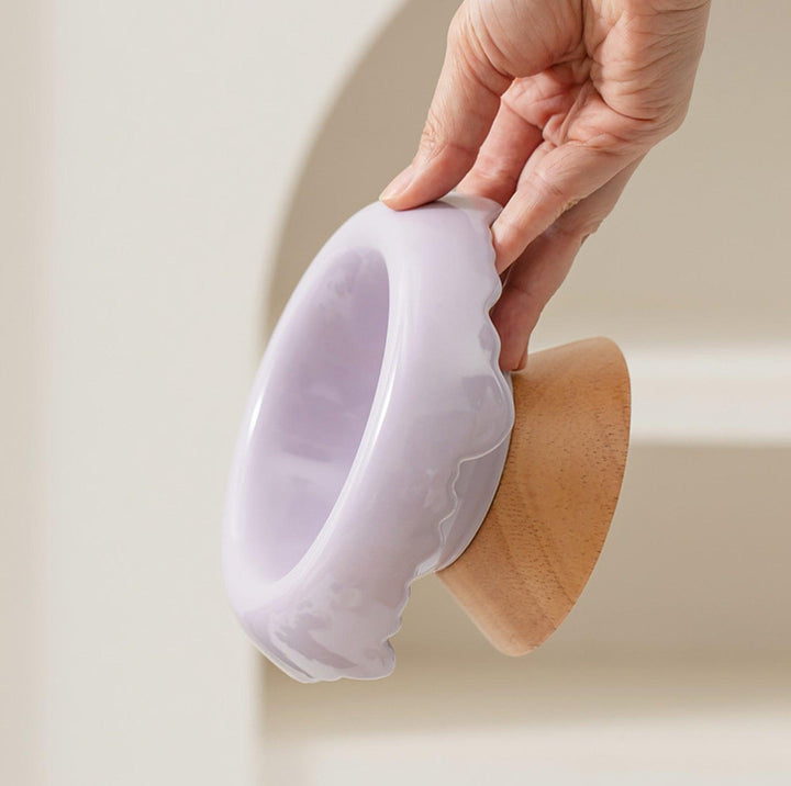 Ice Cream Styled Detatchable Lead-Free Ceramic Pet Food Bowls