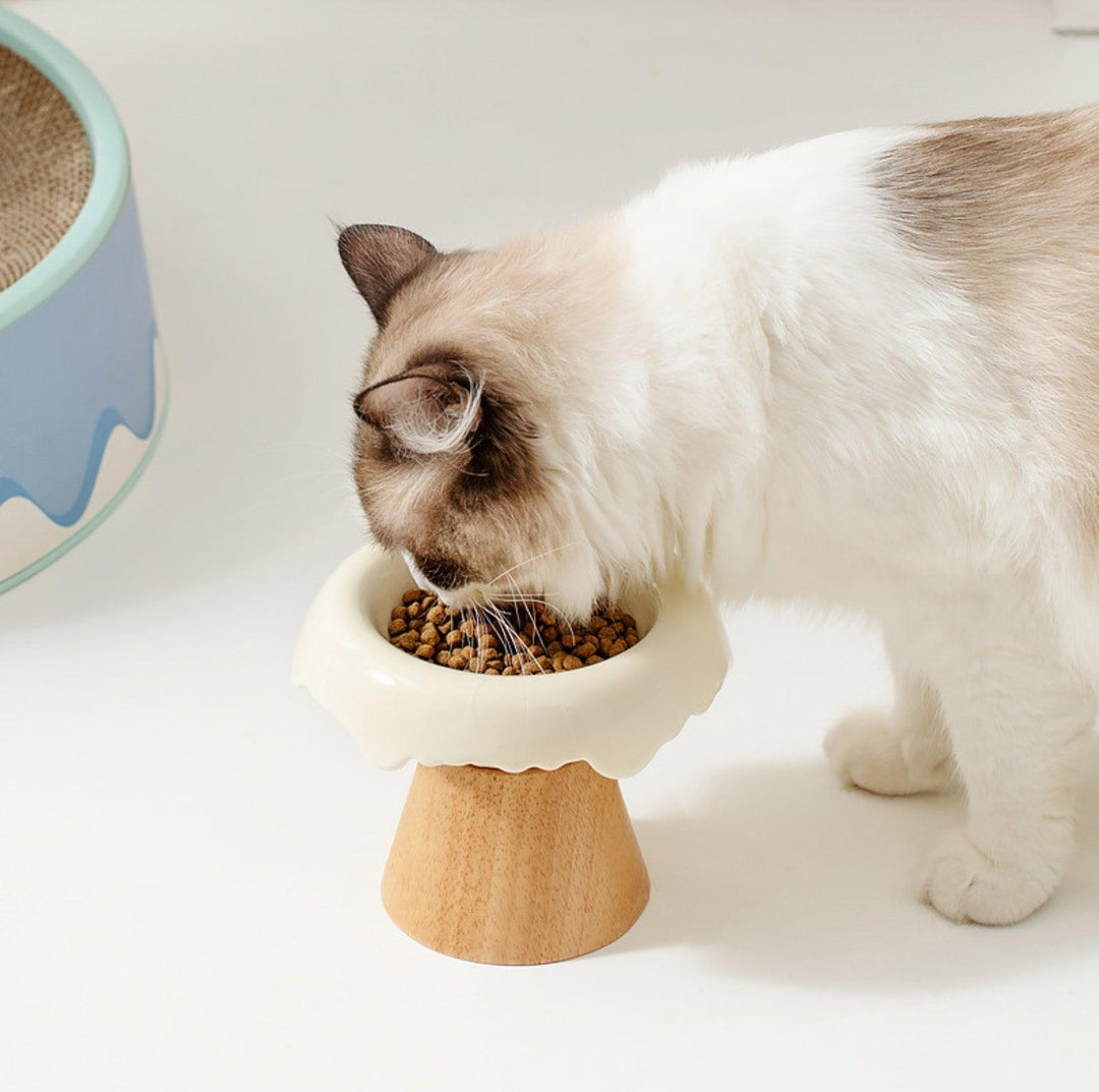 Ice Cream Styled Detatchable Lead-Free Ceramic Pet Food Bowls