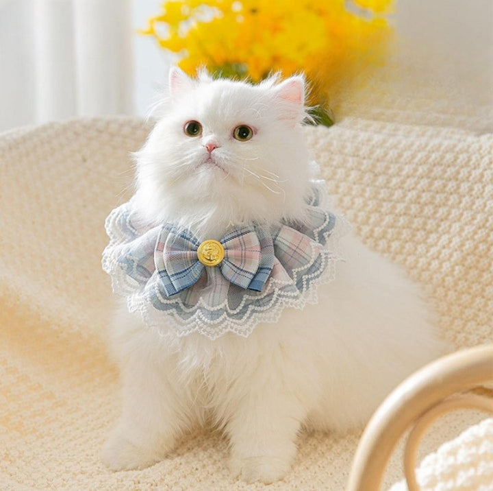 JK Style Lace &amp; Bow Decorative Pet Bib