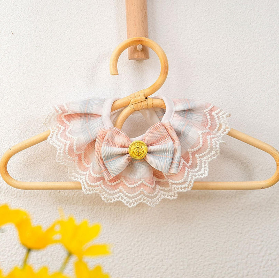 JK Style Lace &amp; Bow Decorative Pet Bib