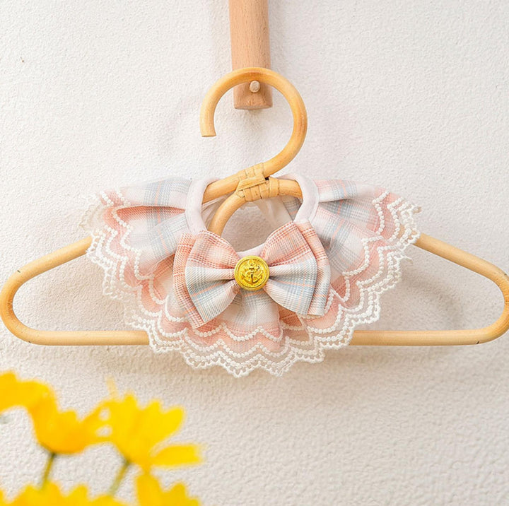 JK Style Lace &amp; Bow Decorative Pet Bib
