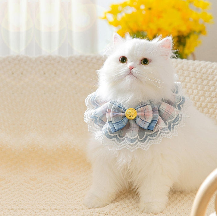 JK Style Lace &amp; Bow Decorative Pet Bib