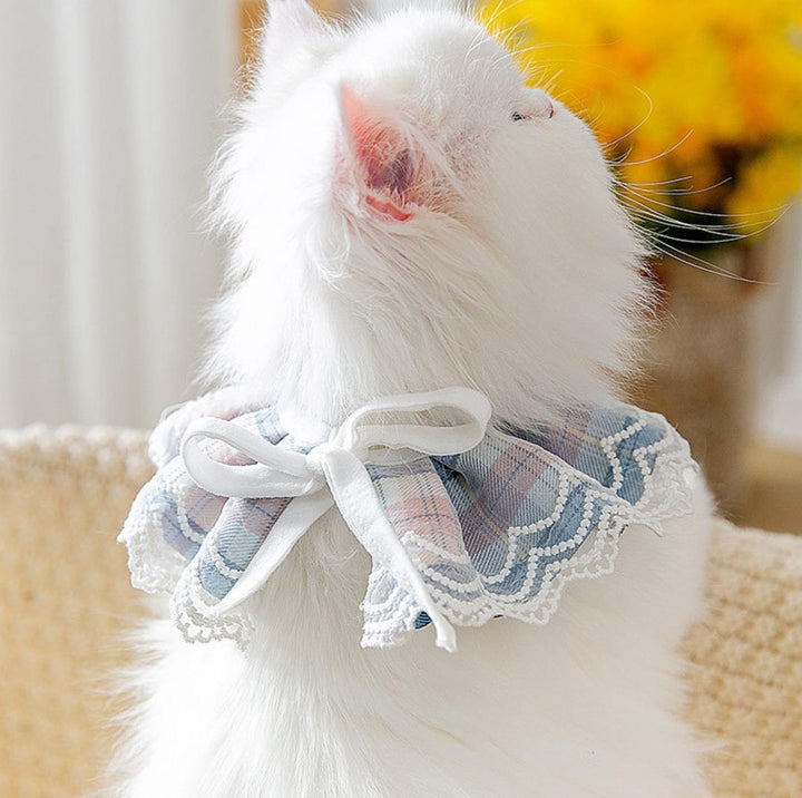 JK Style Lace &amp; Bow Decorative Pet Bib