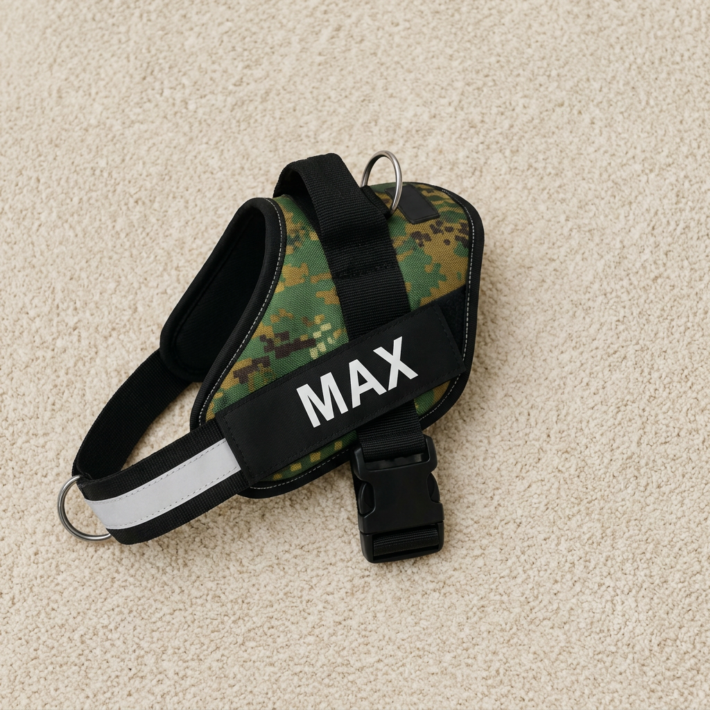 Personalized No-Pull Dog Harness with Front D-Ring – Designed for Neck &amp; Shoulder Relief