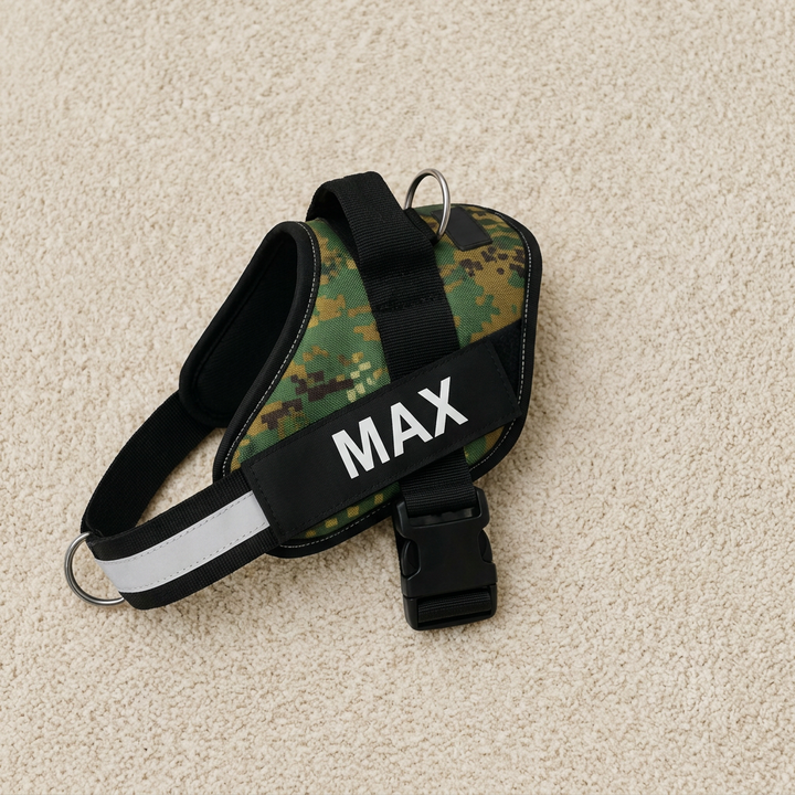 Personalized No-Pull Dog Harness with Front D-Ring – Designed for Neck &amp; Shoulder Relief