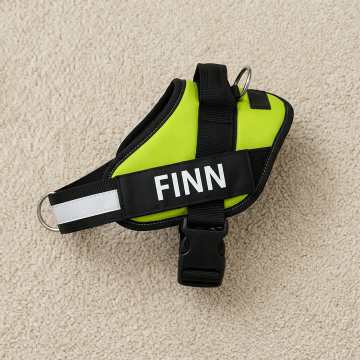 Personalized No-Pull Dog Harness with Front D-Ring – Designed for Neck &amp; Shoulder Relief