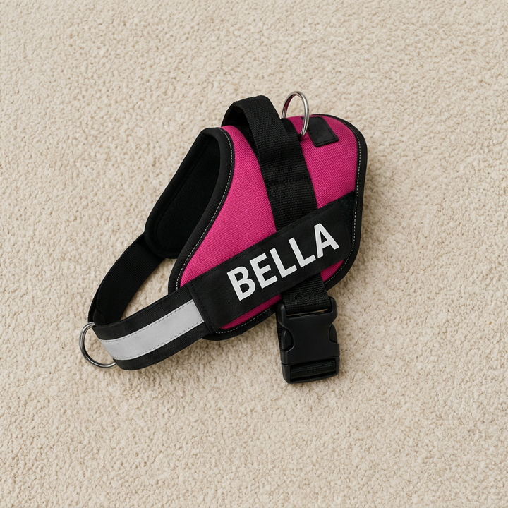Personalized No-Pull Dog Harness with Front D-Ring – Designed for Neck &amp; Shoulder Relief