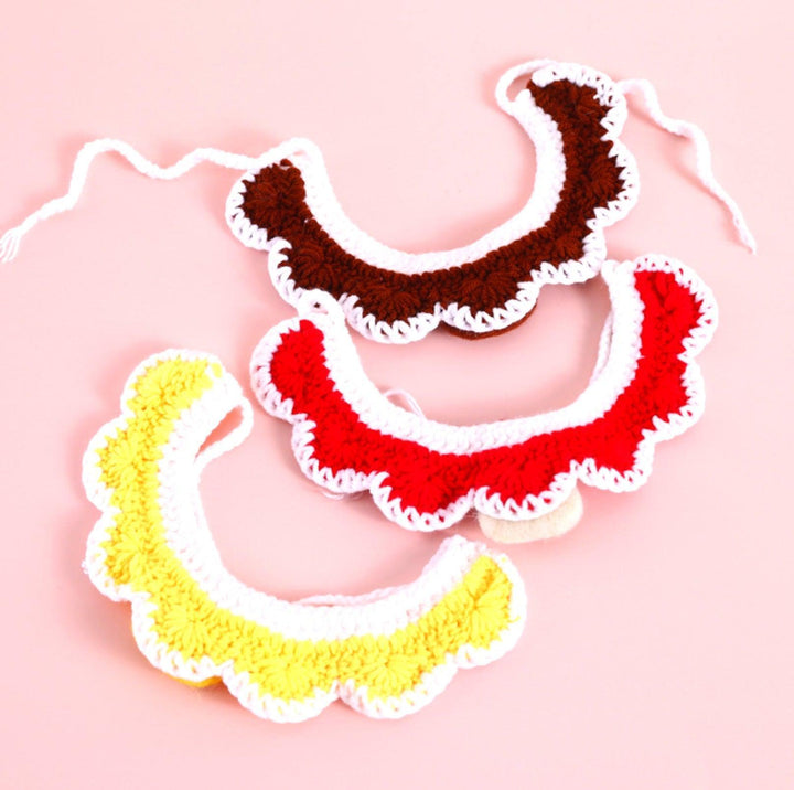 Little Animal Friends Style Knitted Woolen Bibs for Pets