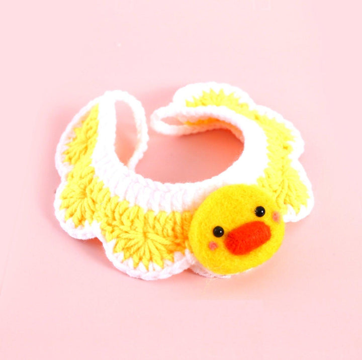 Little Animal Friends Style Knitted Woolen Bibs for Pets