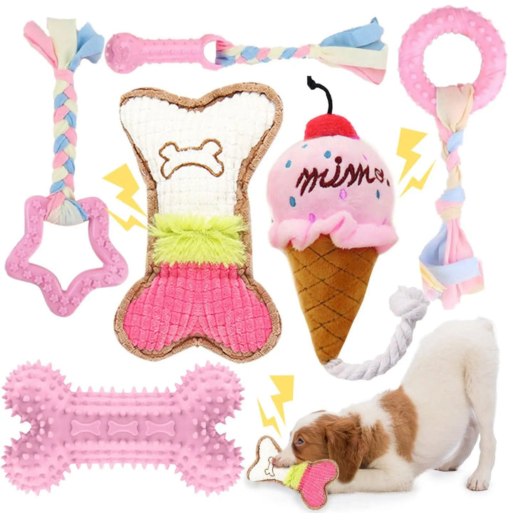 6pcs Set Puppy Bite Toys