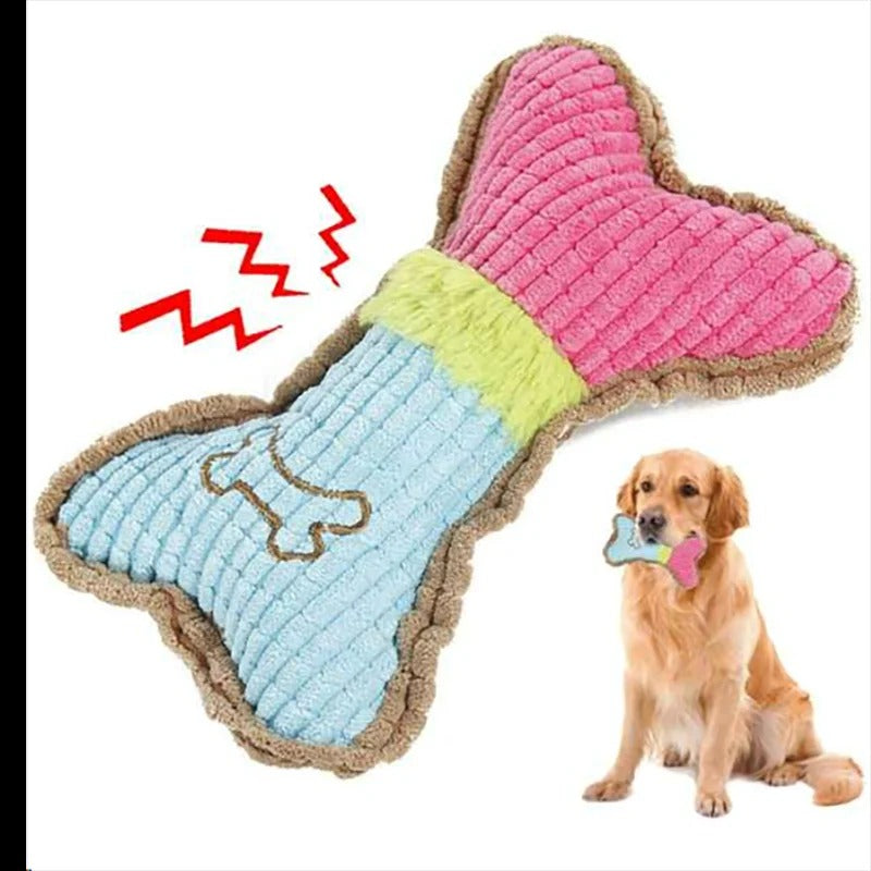 Bone Plush Chew Toy
