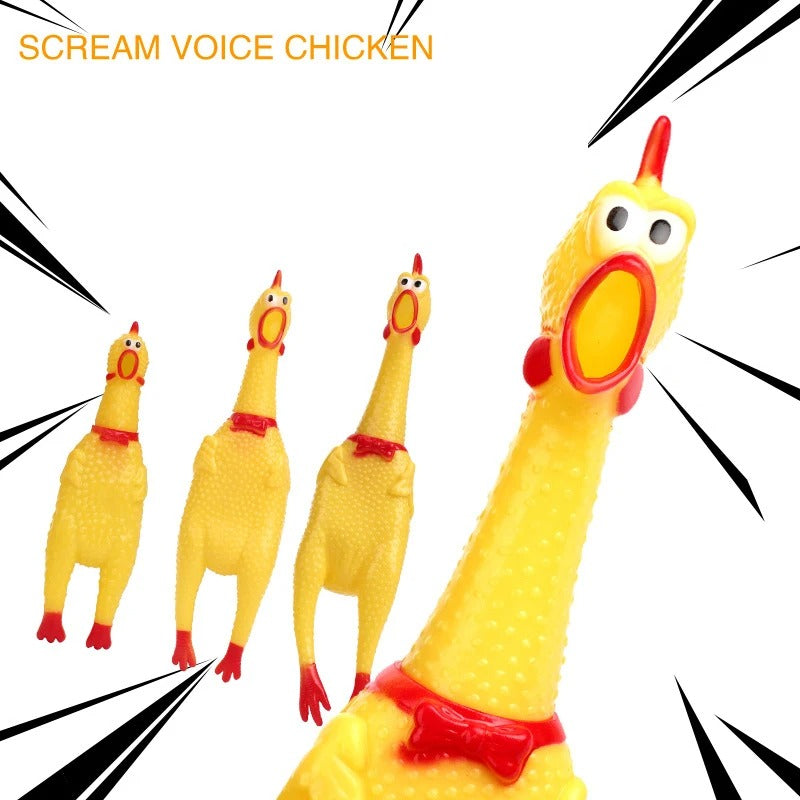 Squeak Chicken Dog Toy