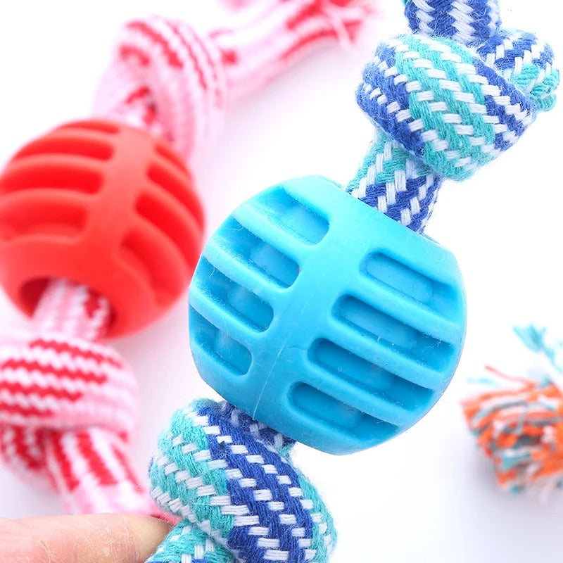 Pet Dog Toy Cotton Rope Double Knot