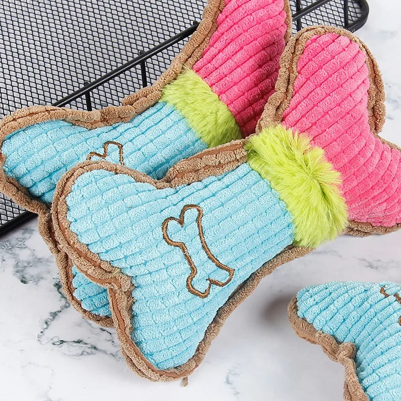 Bone Plush Chew Toy