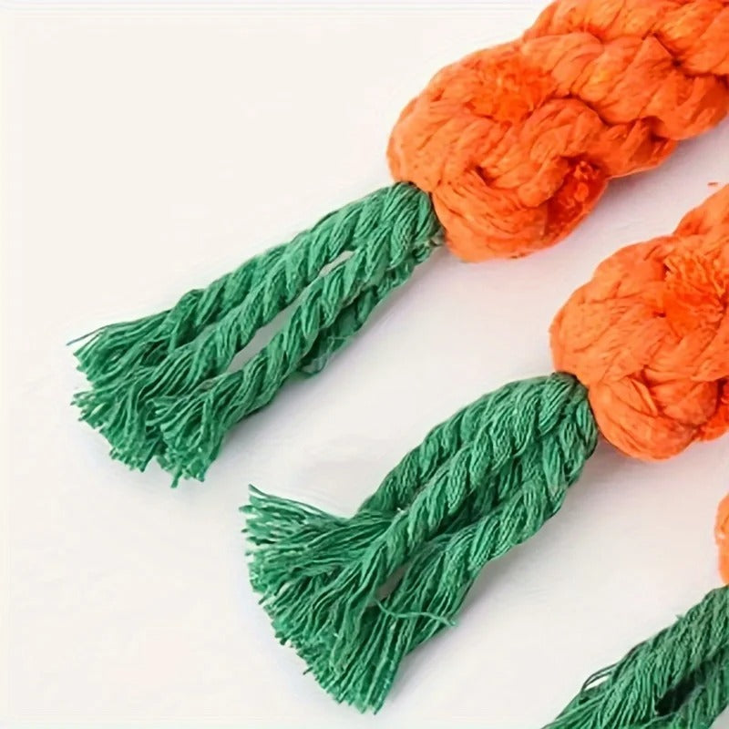 Carrot Cotton Rope Toy for Pets