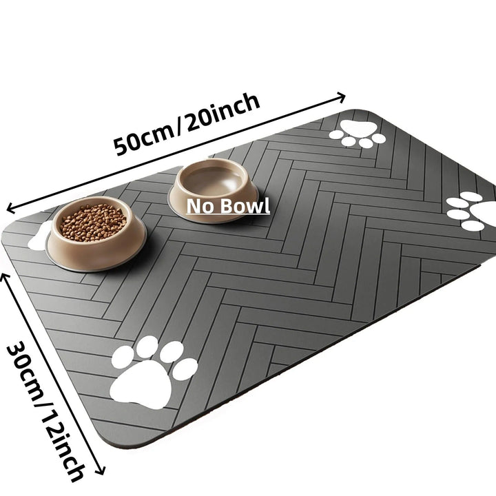Absorbent Pet Placemat for Food and Water Bowl