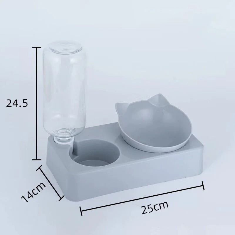 Dual-Purpose Tilted Pet Bowl