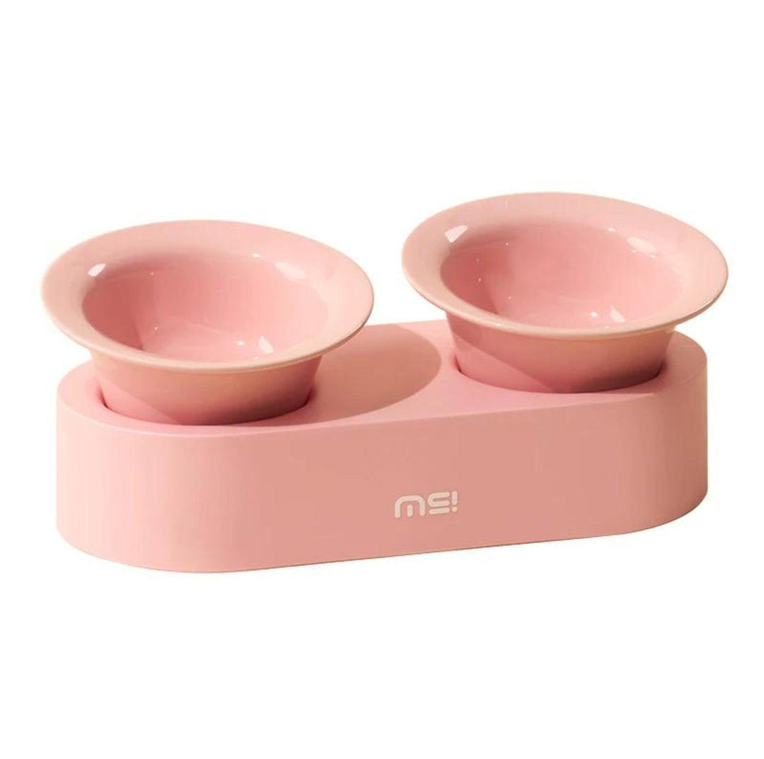 MAKESURE Jingle 2-in-1 Ceramic Pet Bowl Set for Food &amp; Water Cat Bowls