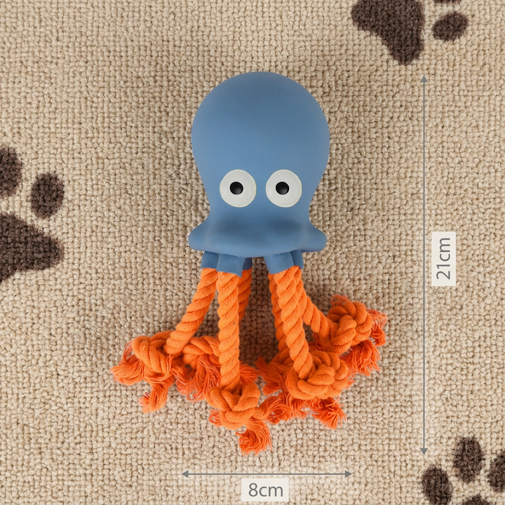 Durable Floating Dental Latex &amp; Rope Dog Toy