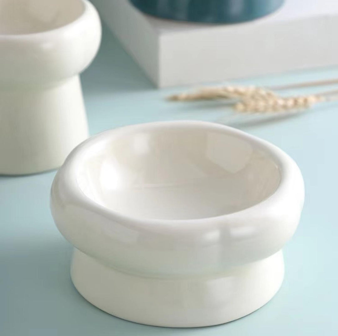 Petal Style Ceramic Cat Bowls and Small Dog Bowls