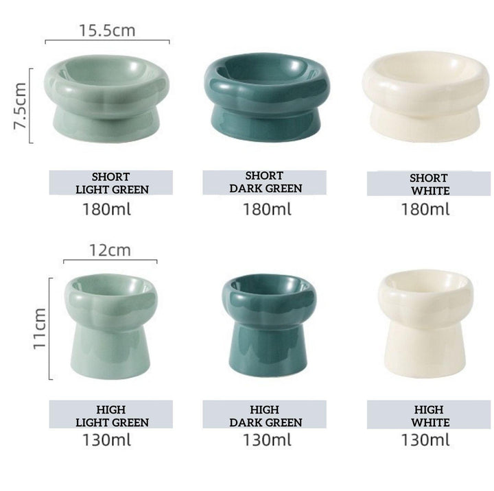 Petal Style Ceramic Cat Bowls and Small Dog Bowls