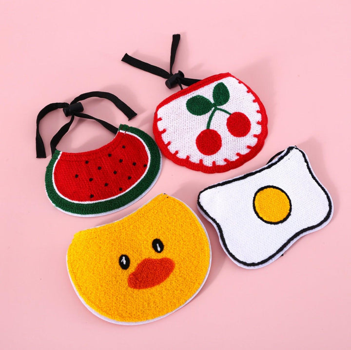 Plush Cartoon Design Pet Bib for Cats &amp; Small Dogs