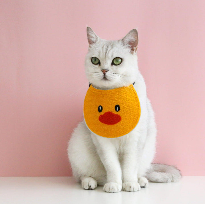 Plush Cartoon Design Pet Bib for Cats &amp; Small Dogs